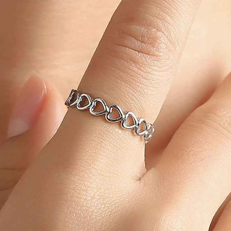 Love silver ring