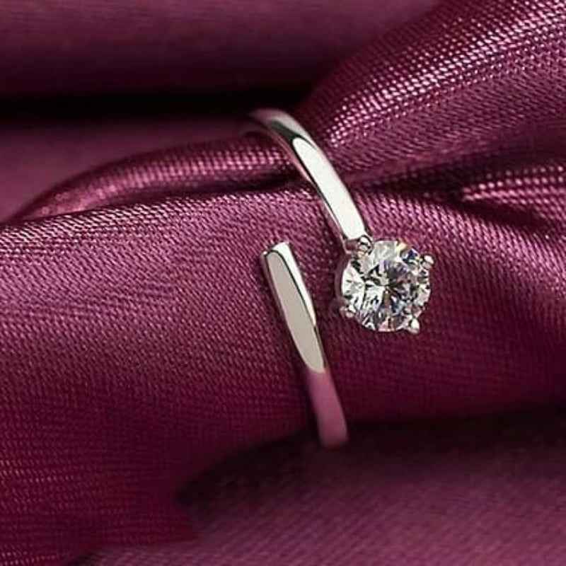 Swirling Adjustable Silver Ring