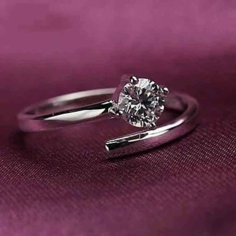 Swirling adjustable silver ring