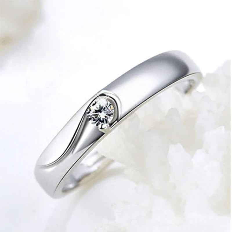 Imperial diamond  men's silver ring
