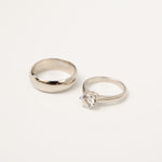 Load image into Gallery viewer, Radiant Duo Couple Ring - Vidhata Jewels

