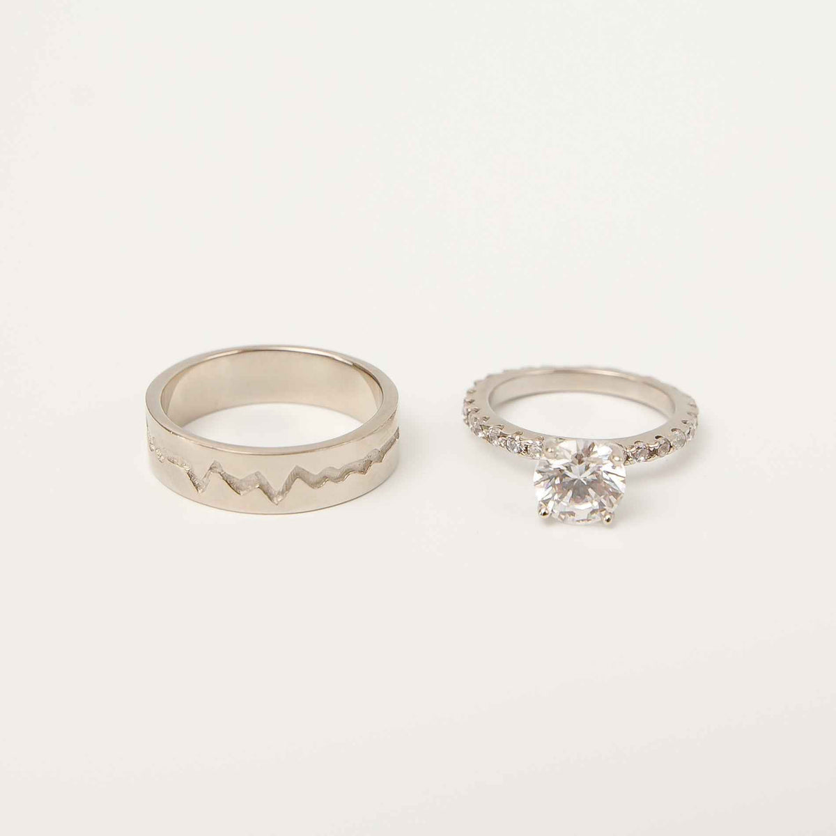 Ethereal commitment couple ring