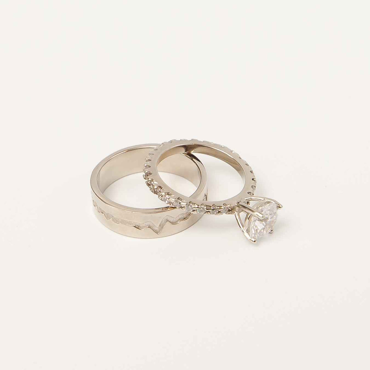 Ethereal commitment couple ring