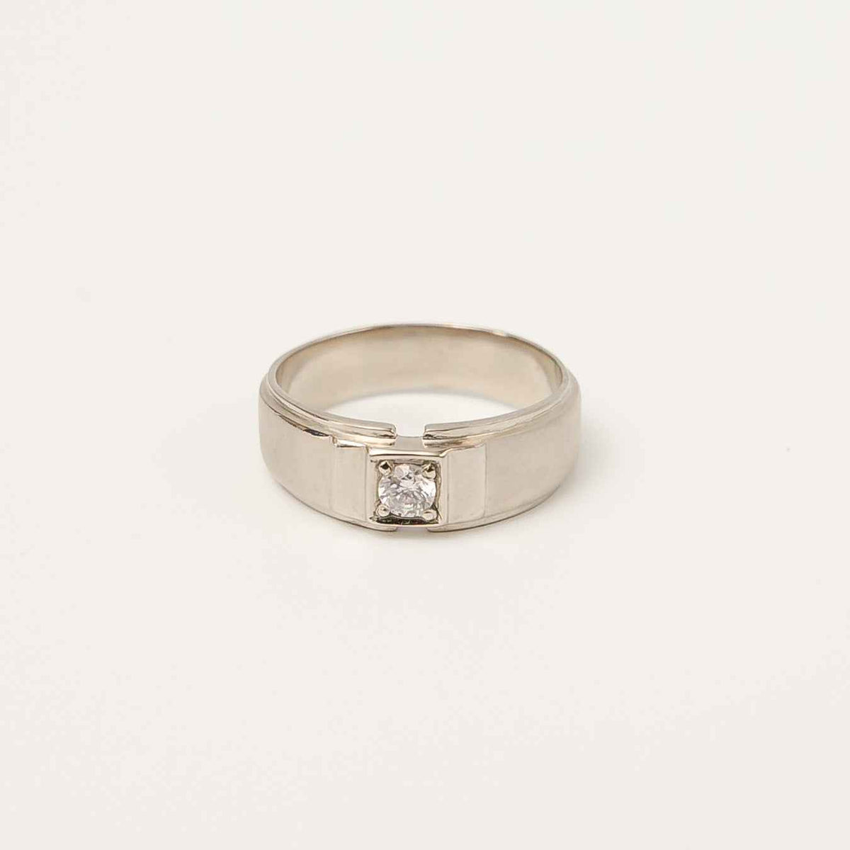 Men’s classic single stone band 925 sterling silver