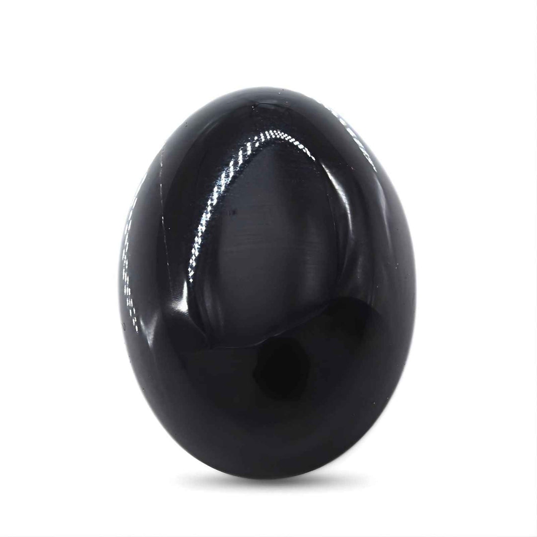 12.9Ct Natural Black and Grey Sulemani Hakik Oval Gemstone