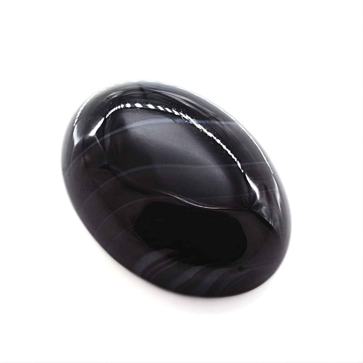 13ct natural black and grey sulemani hakik oval gemstone