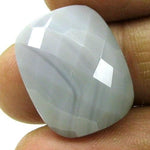 Load image into Gallery viewer, Certified 17Ct Natural White Agate Cushion Checker Cut Gemstone
