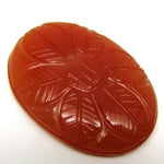 Load image into Gallery viewer, 45.3Ct  Natural Orange Carnelian Agate Fine Oval Carved Gemstone
