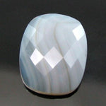 Load image into Gallery viewer, 13.6Ct Natural White Agate Cushion Checker Cut Gemstone
