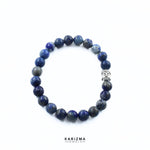Load image into Gallery viewer, Natural Lapis stones With Buddha Face Reiki Healing Meditation and Protections Crysta Beads Wrist Bracelet
