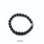 Load image into Gallery viewer, Natural Black Tourmaline Stones Reiki Healing Buddha face Bracelet for Men and Women
