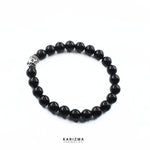 Load image into Gallery viewer, Natural Black Tourmaline Stones Reiki Healing Buddha face Bracelet for Men and Women
