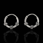 Load image into Gallery viewer, Trendy 925 Real Sterling Silver Oxidized rope design small hoop earrings for Girls - Pair
