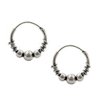 Load image into Gallery viewer, 925 Real Sterling Silver Oxidized stylish bali hoop earrings for women - Pair
