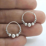 Load image into Gallery viewer, 925 Real Sterling Silver Oxidized stylish bali hoop earrings for women - Pair
