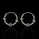 Load image into Gallery viewer, 925 Real Sterling Silver Oxidized light weight rope design bali hoop earrings for women - Pair
