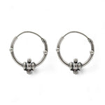 Load image into Gallery viewer, Divine 925 Real Sterling Silver Oxidized bali hoop earrings for women - Pair
