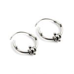 Load image into Gallery viewer, Divine 925 Real Sterling Silver Oxidized bali hoop earrings for women - Pair
