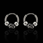 Load image into Gallery viewer, 925 Real Sterling Silver Oxidized Bali hoop earrings for Girls - Pair
