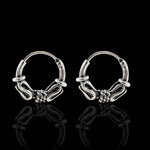 Load image into Gallery viewer, 925 Real Sterling Silver Oxidized wired style bali hoop earrings for Girls - Pair
