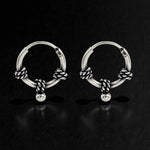Load image into Gallery viewer, 925 Real Sterling Silver Oxidized divine bali hoop earrings for Girls - Pair
