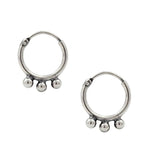 Load image into Gallery viewer, 925 Real Sterling Silver Oxidized small bali hoop earrings for Girls - Pair
