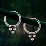 Load image into Gallery viewer, 925 Real Sterling Silver Oxidized small bali hoop earrings for Girls - Pair

