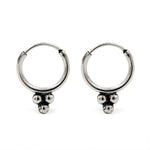 Load image into Gallery viewer, 925 Real Sterling Silver Oxidized small bali hoop earrings for Girls - Pair
