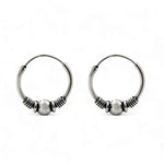 Load image into Gallery viewer, 925 Real Sterling Silver Oxidized elegant bali hoop earrings for women - Pair
