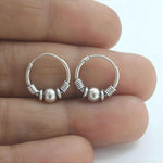 Load image into Gallery viewer, 925 Real Sterling Silver Oxidized elegant bali hoop earrings for women - Pair
