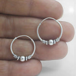 Load image into Gallery viewer, 925 Real Sterling Silver Oxidized elegant bali hoop earrings for women - Pair
