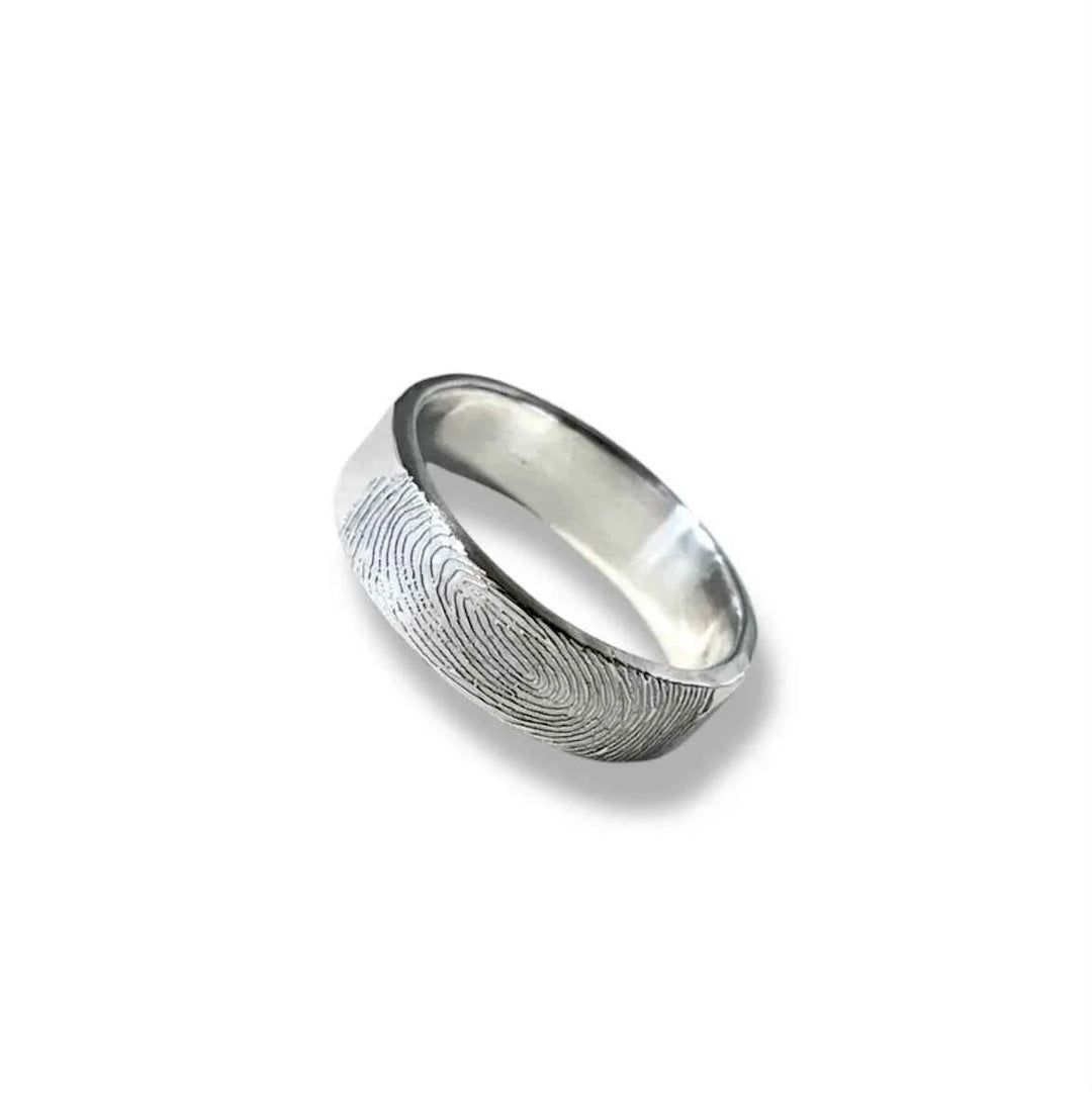 Silver Fingerprint Ring