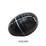 Load image into Gallery viewer, 12.4Ct Natural Black and Grey Sulemani Hakik Oval Gemstone
