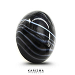 Load image into Gallery viewer, 12.7Ct Natural Black and Grey Sulemani Hakik Oval Gemstone
