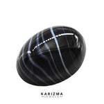 Load image into Gallery viewer, 12.7Ct Natural Black and Grey Sulemani Hakik Oval Gemstone
