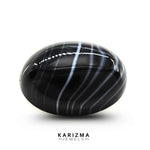 Load image into Gallery viewer, 12.7Ct Natural Black and Grey Sulemani Hakik Oval Gemstone
