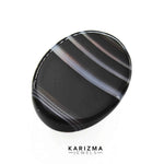 Load image into Gallery viewer, 12.5Ct Natural Black and Grey Sulemani Hakik Oval Gemstone

