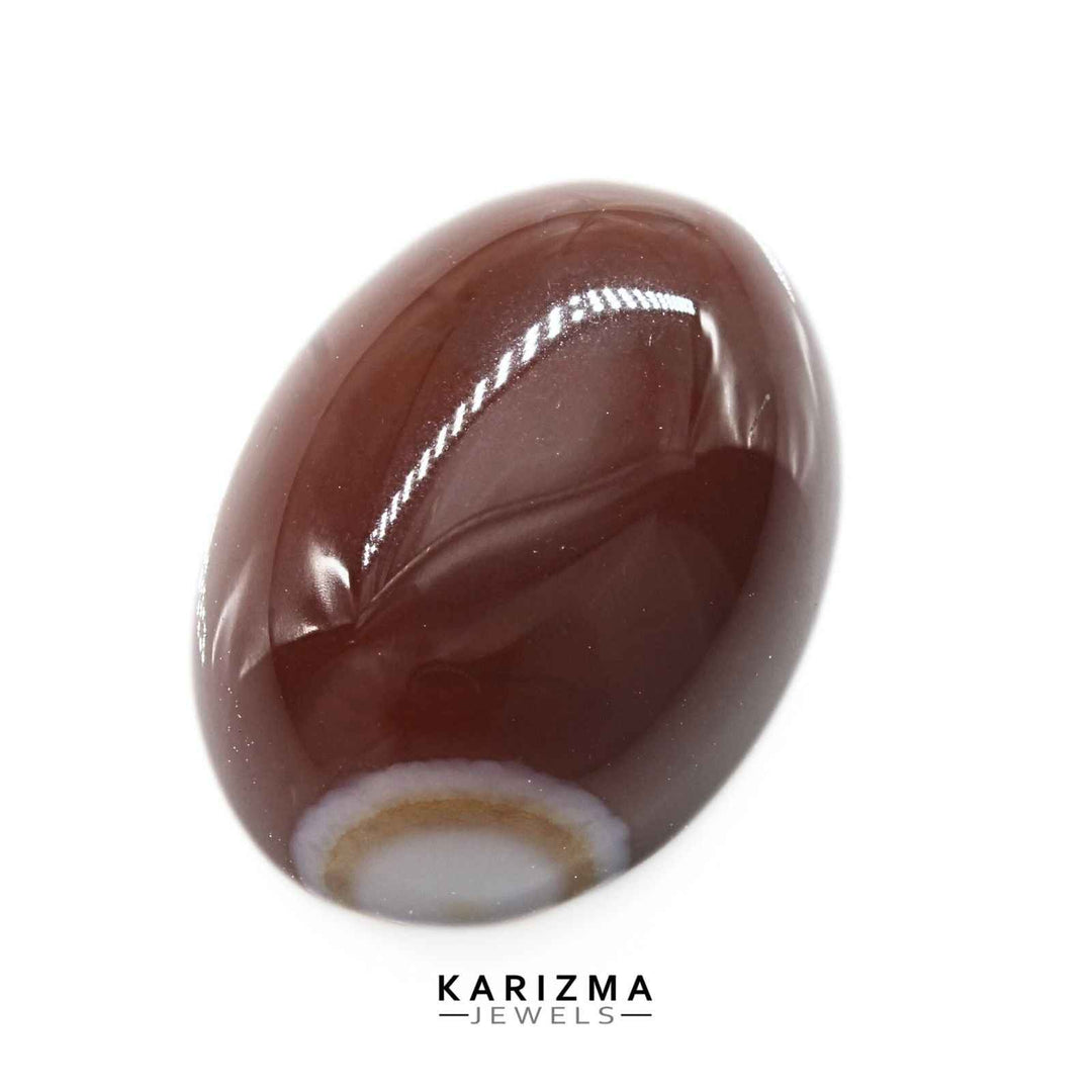 12.3Ct Natural Orange Agate (Hakik) Oval Gemstone