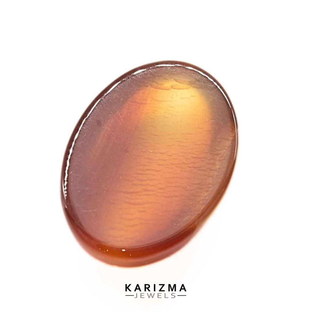 11.7Ct Natural Orange Agate (Hakik) Oval Gemstone