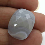 Load image into Gallery viewer, 16.3Ct Natural White Agate Cushion Checker Cut Gemstone
