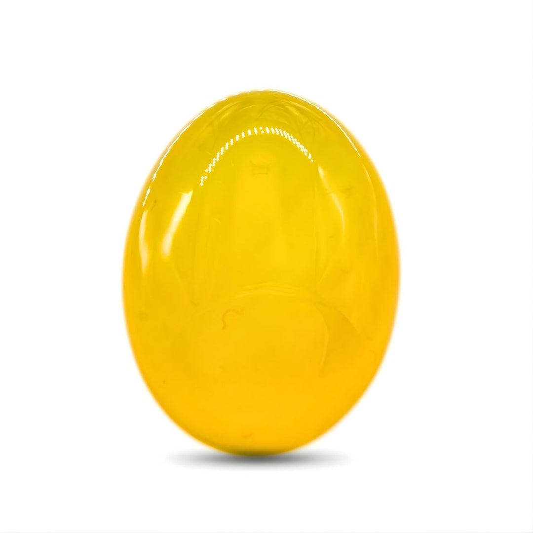 12Ct Natural Yellow Agate (Hakik) Oval Gemstone