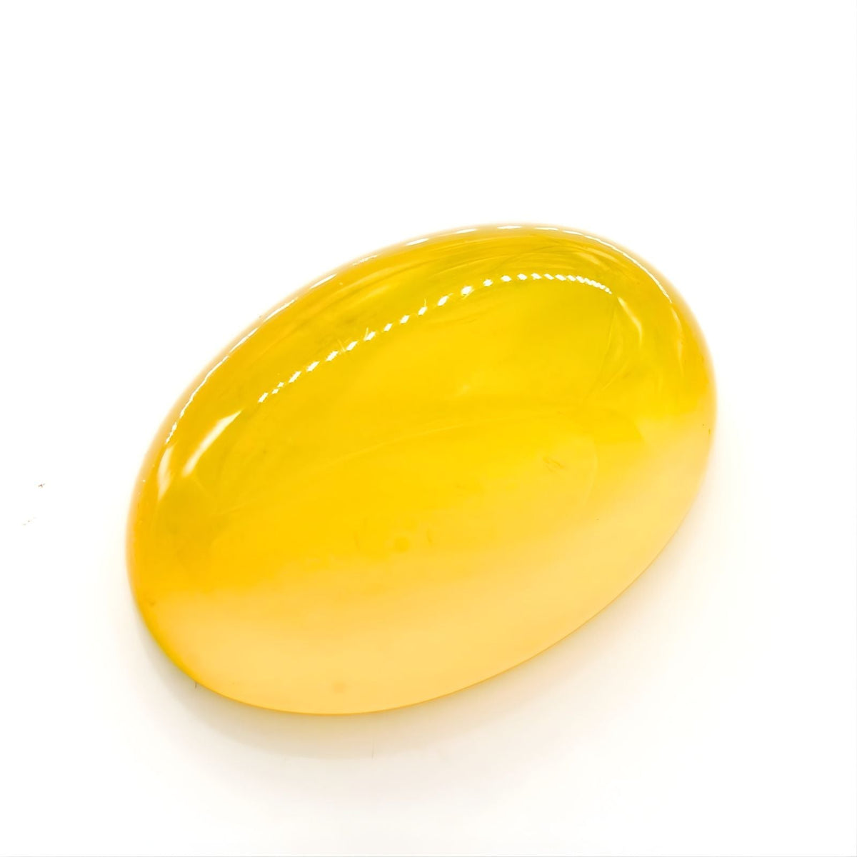 12ct natural yellow agate (hakik) oval gemstone