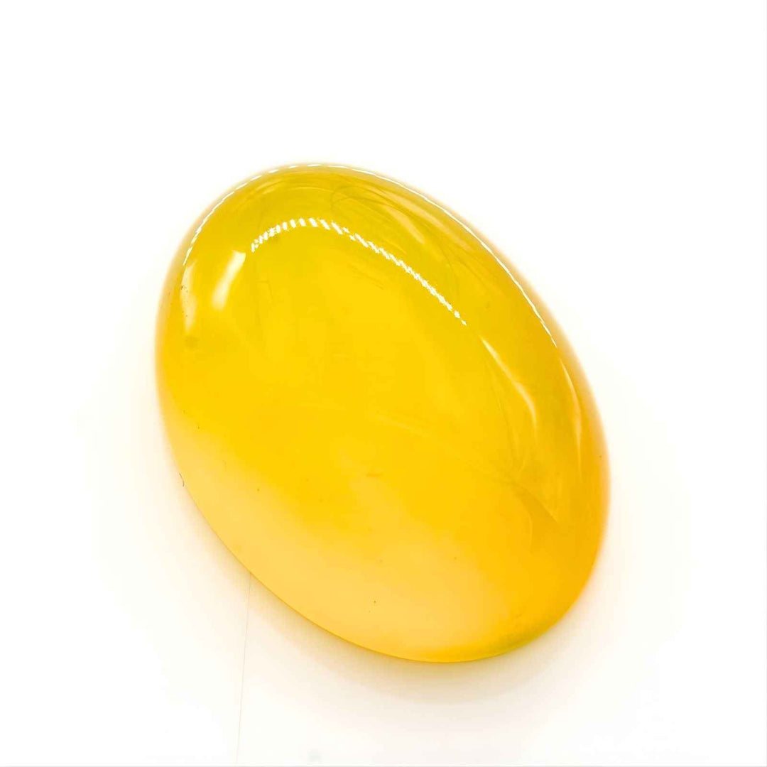 12Ct Natural Yellow Agate (Hakik) Oval Gemstone