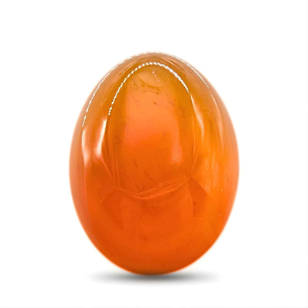 12.4Ct Natural Orange Agate (Hakik) Oval Gemstone