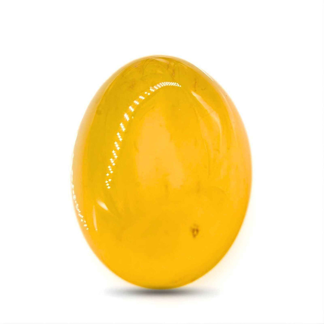 12.6Ct Natural Yellow Agate (Hakik) Oval Gemstone