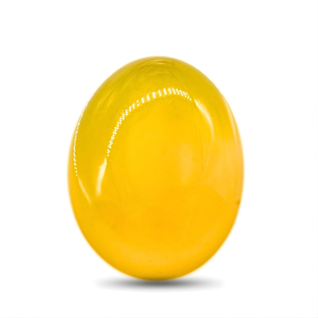 12.1Ct Natural Yellow Agate (Hakik) Oval Gemstone