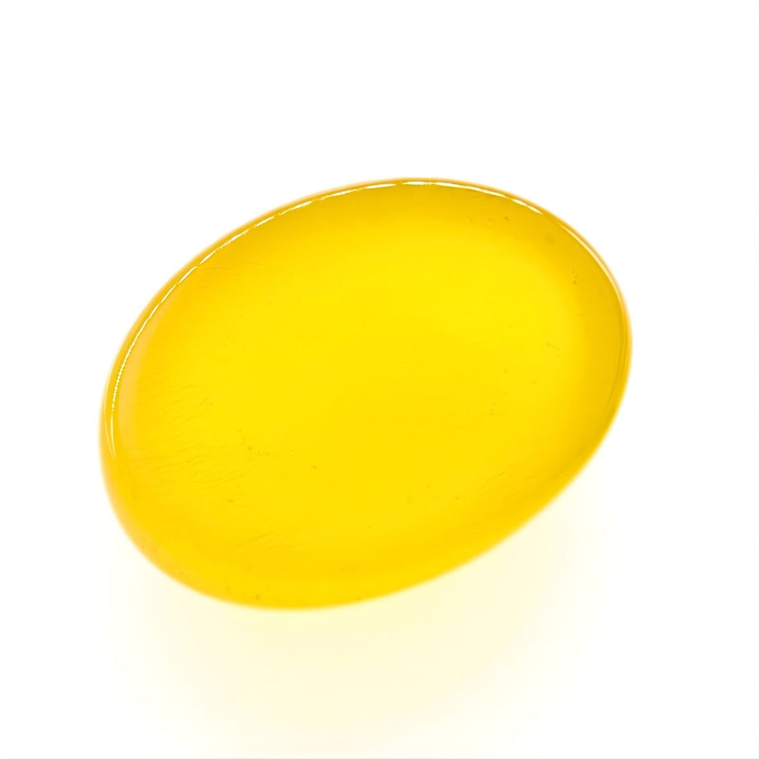 11.5Ct Natural Yellow Agate (Hakik) Oval Gemstone