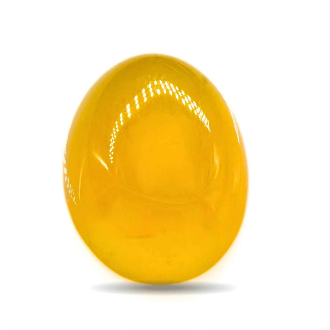 12.5Ct Natural Yellow Agate (Hakik) Oval Gemstone