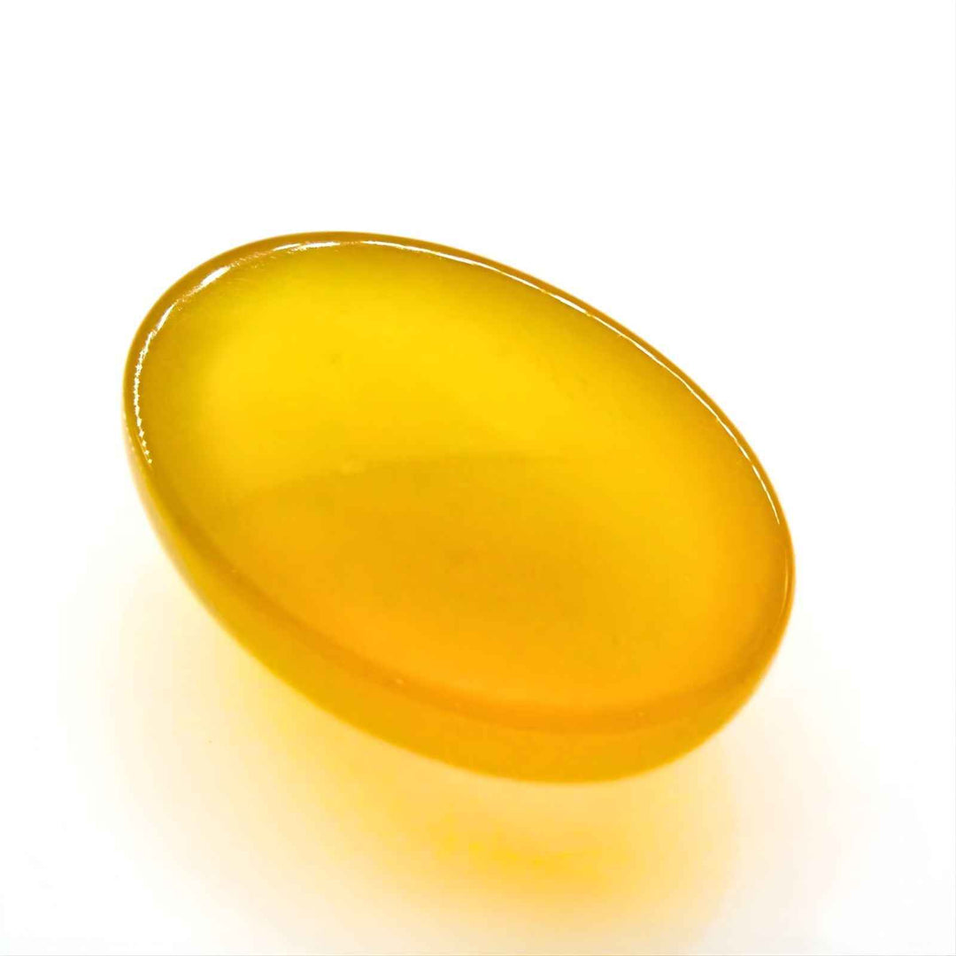 12.5Ct Natural Yellow Agate (Hakik) Oval Gemstone