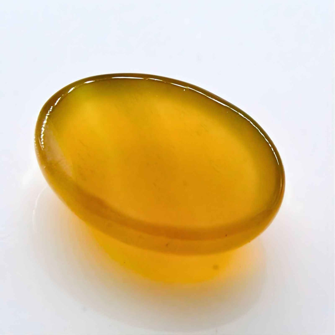 11.9Ct Natural Yellow Agate (Hakik) Oval Gemstone